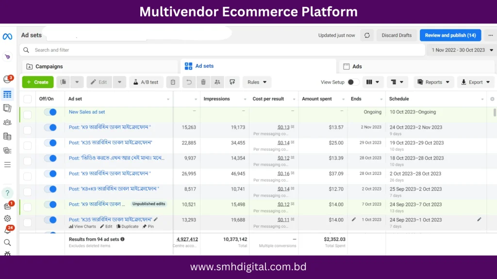 Multivendor Ecommerce Platform - SMH Digital